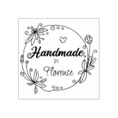 Elegant floral Handmade Gummistempel (Prägung)