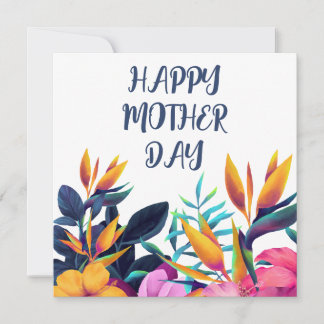Elegant Floral Happy Mother’s Day Personalized  Dankeskarte