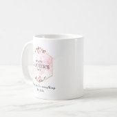 Elegant Floral Happy Mother’s Day Personalized Kaffeetasse (Vorderseite Links)