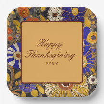 Elegant Floral Happy Thanksgiving