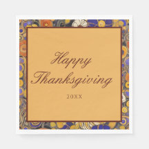 Elegant Floral Happy Thanksgiving