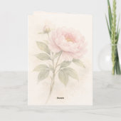 Elegant Floral Happy Valentine’s Day Card Karte (Rückseite)