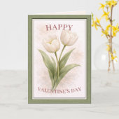 Elegant Floral Happy Valentine’s Day Card Karte (Gelbe Blume)