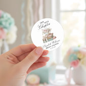 Elegant Floral Her Next Chapter Bridal Shower Runder Aufkleber