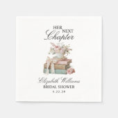 Elegant Floral Her Next Chapter Bridal Shower Serviette (Vorderseite)