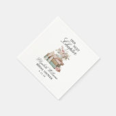Elegant Floral Her Next Chapter Bridal Shower  Serviette (Ecke)
