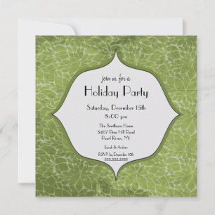 Elegant Floral  Holiday Christmas Party Invitation Einladung