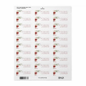 Elegant Floral Holiday Return Address Labels (Vorne)