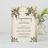 Elegant Floral Housewarming Invitation New Home Einladung (Stehend Vorderseite)