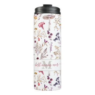 Elegant Floral Hummingbird Beste Mama jemals Thermosbecher