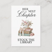 Elegant Floral Ihr Nächstes Kapitel Brautparty  Begleitkarte (Vorderseite)