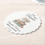 Elegant Floral Ihr Nächstes Kapitel Junggesellinne Untersetzer (angewinkelt)