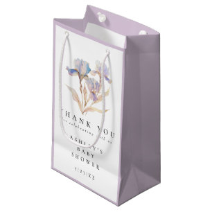 Elegant Floral Iris Baby Shower Vielen Dank für Ih Kleine Geschenktüte