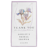 Elegant Floral Iris Brautparty Vielen Dank Kleine Geschenktüte (Vorderseite)