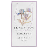 Elegant Floral Iris Wedding Vielen Dank Kleine Geschenktüte (Vorderseite)