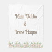 Elegant Floral Islamic Nikah Ceremony Invitation Fleecedecke (Vorderseite)