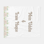 Elegant Floral Islamic Nikah Ceremony Invitation Fleecedecke (Vorderseite (Horizontal))