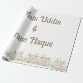 Elegant Floral Islamic Nikah Ceremony Invitation Geschenkpapier (Ungerollt)