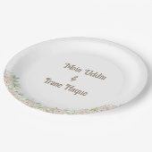 Elegant Floral Islamic Nikah Ceremony Invitation Pappteller (Schrägansicht)