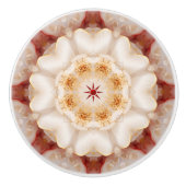 Elegant Floral Kaleidoscope Mandala  Keramikknauf (Vorderseite)