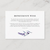 Elegant Floral Lavender Honeymoon Wish Begleitkarte (Vorderseite)
