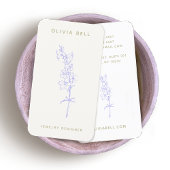 Elegant Floral Lavender Larkspur Visitenkarte