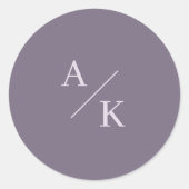 Elegant Floral Lavender Runder Aufkleber (Vorderseite)