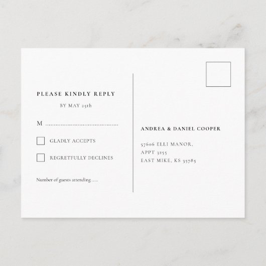 Elegant Floral Lavender UAWG Postkarte (Rückseite)