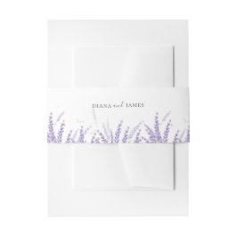 Elegant Floral Lavender Wedding Einladungsbanderole
