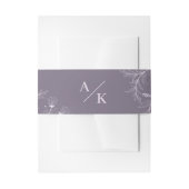 Elegant Floral Lavender Wedding Einladungsbanderole (Vorderseite Beispiel)