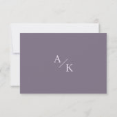 Elegant Floral Lavender Wedding RSVP Karte (Rückseite)