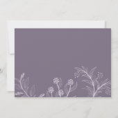 Elegant floral Lavender Wedding Save the Date (Rückseite)