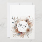 Elegant, floral, Liebe Einladung (Rückseite)