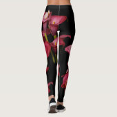 Elegant Floral Lila Calla Lilies Leggings (Rückseite)