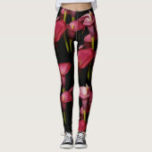 Elegant Floral Lila Calla Lilies Leggings (Vorderseite)
