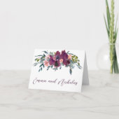 Elegant Floral | Lila rosa Faltkarte (Vorderseite)