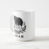 Elegant Floral Mama Bear Floral Kaffeetasse (Vorderseite Links)