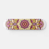 Elegant Floral Mandala Skateboard (Horizontal)
