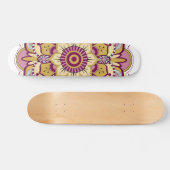 Elegant Floral Mandala Skateboard (Horizontal)