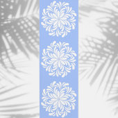 Elegant Floral Mandala White and Blue Yogamatte