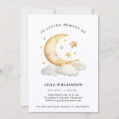 Elegant Floral Memorial Announcement Einladung (Vorderseite)