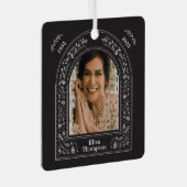 Elegant Floral Memorial Ornament Aus Metall (Vorderseite Rechts)