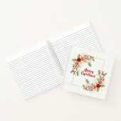 Elegant Floral Merry Christmas | Notebook Notizblock (Innenseite)