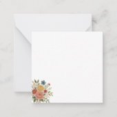 Elegant Floral  Mitteilungskarte (Vorderseite)