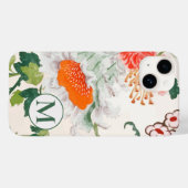 Elegant Floral Monogram Case-Mate iPhone Hülle (Rückseite (Horizontal))
