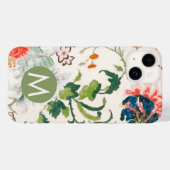 Elegant Floral Monogram Case-Mate iPhone Hülle (Rückseite (Horizontal))
