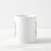 Elegant Floral Monogram Kaffeetasse (Mittel)