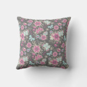 Elegant Floral Monogram Kissen (Rückseite)