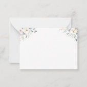 Elegant Floral Monogram Mitteilungskarte (Rückseite)