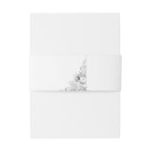 Elegant Floral Monogram Wedding Einladungsbanderole (Rückseitenbeispiel)